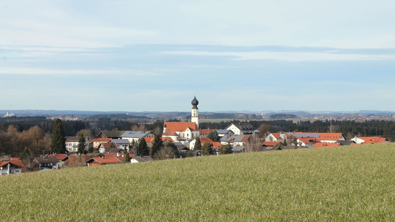 Blick auf Schonstett vom Irlinger Berg