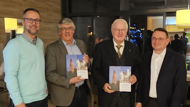 von links: Steffen Höhn, Dr. Wilfried Sponsel, Alt-OB Paul Kling, Ulrich Lange MdB von links: Steffen Höhn, Dr. Wilfried Sponsel, Alt-OB Paul Kling, Ulrich Lange MdB