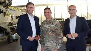 Thomas Erndl, MdB, Lieutenant Colonel (LTC) Justin Mullins, Tobias Winkler MdB