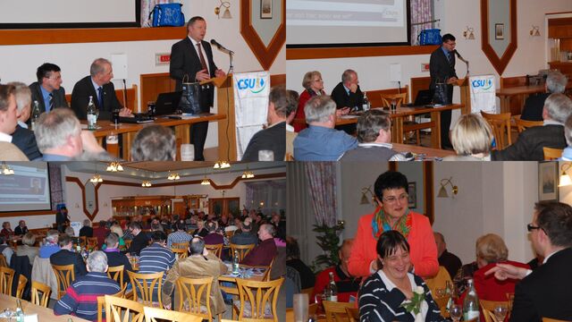Fotocollage Wahlkampfversammlung Obererthal