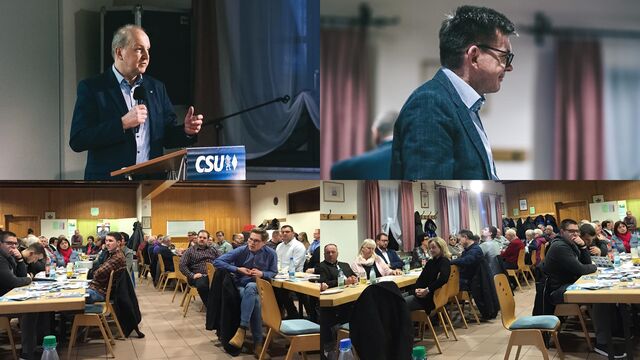 Fotocollage von der Wahlversammlung in Obereschenbach (Fotos: Kilian Warmuth)