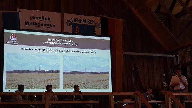 Ludwig Schifferl Informationsveranstaltung Windenergieanlagen Sinzing